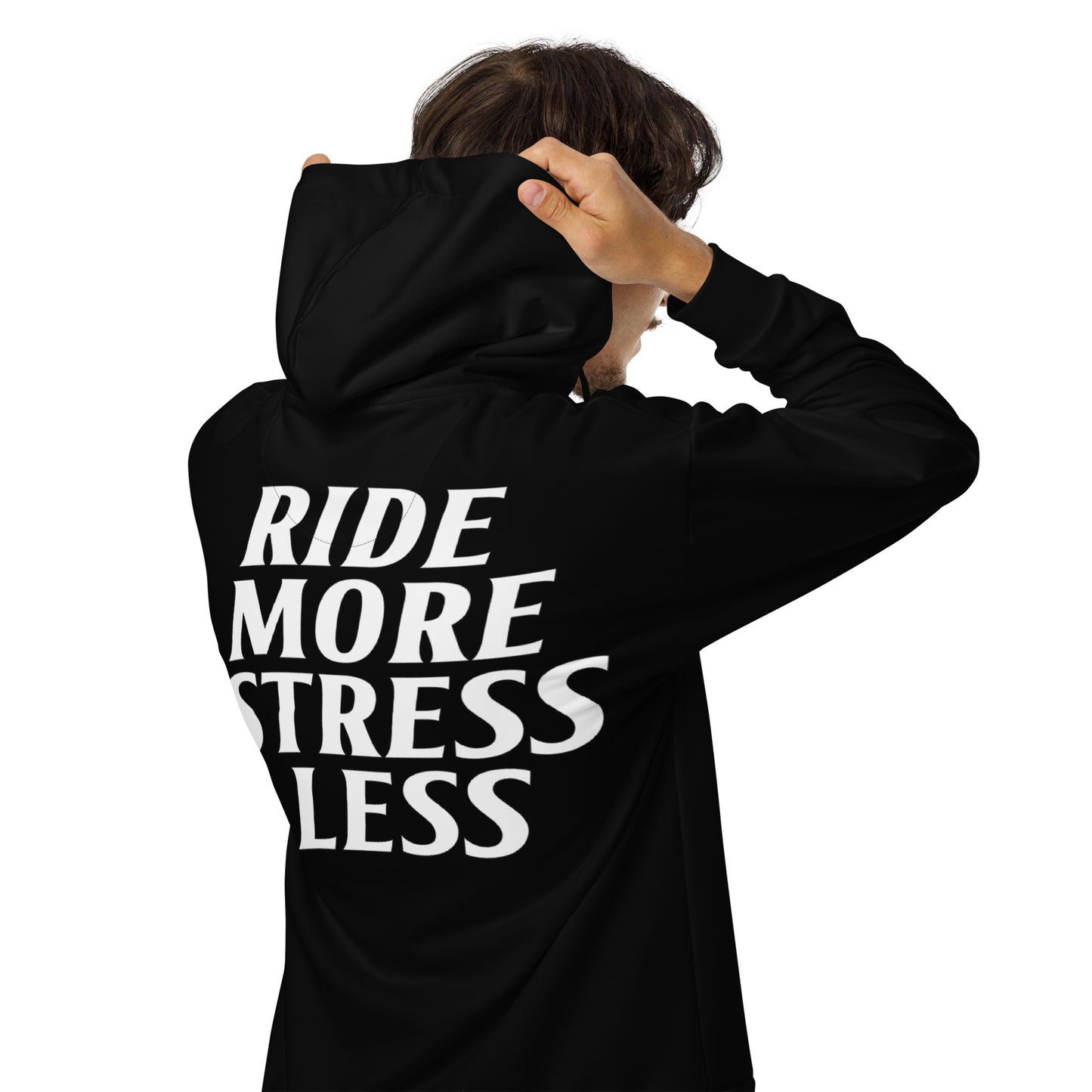 RIDE MORE STRESS LESS Unisex zip hoodie